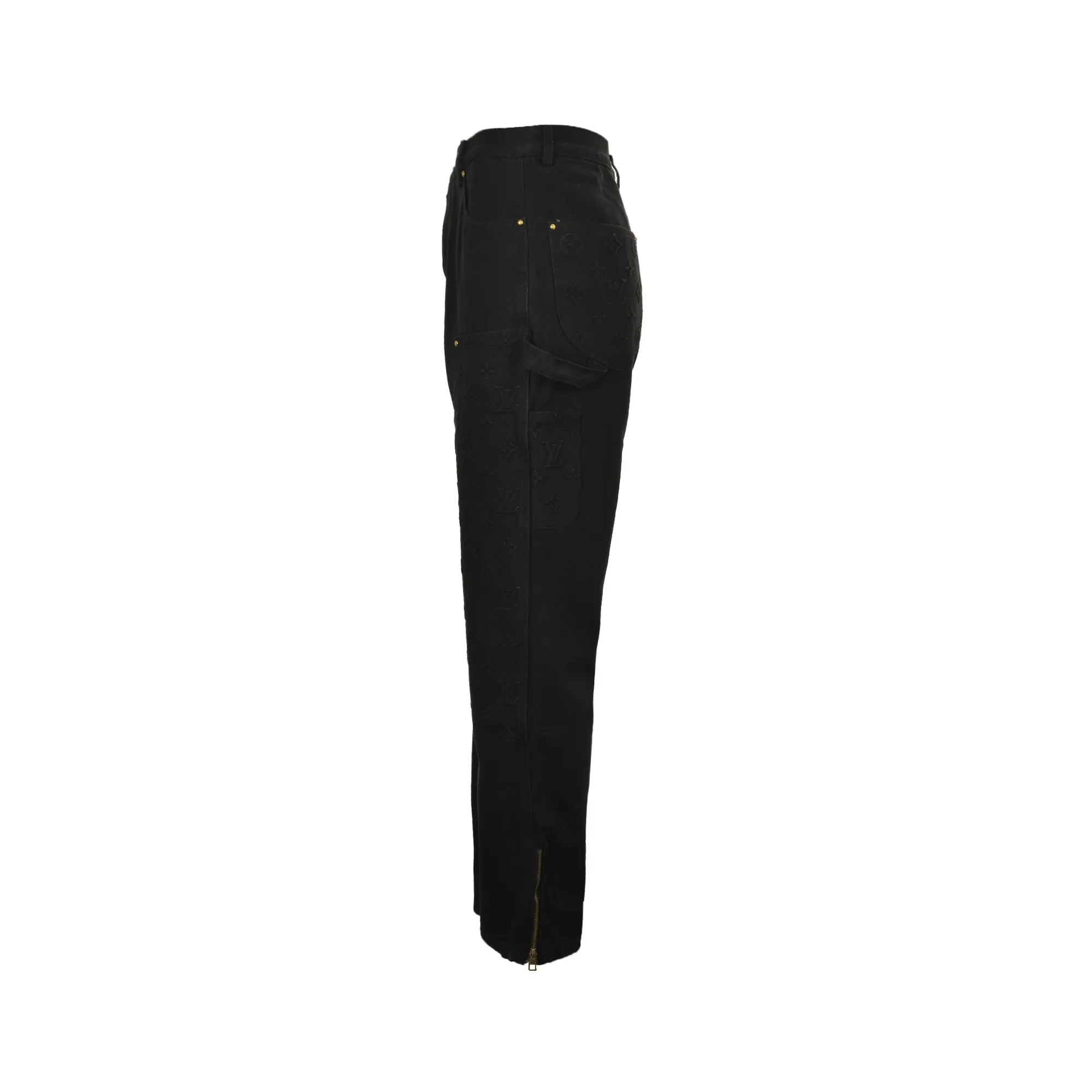 Louis Vuitton/Louis Vuitton presbyopic embossed washed jeans